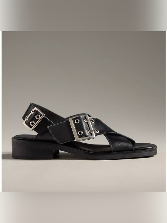 Anthropologie Shoes - Anthropologie Slingback Buckle Sandals Size 9